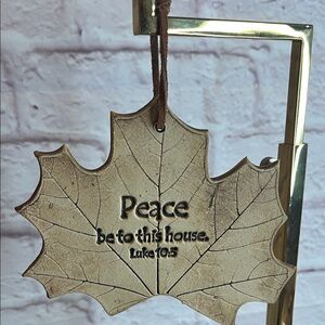 Leaf Shaped Peace Wall Hanging